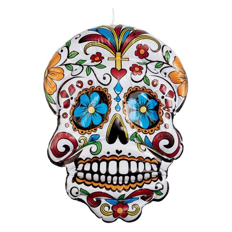 Inflatable Day Of The Dead Hanging Skull White Unisex