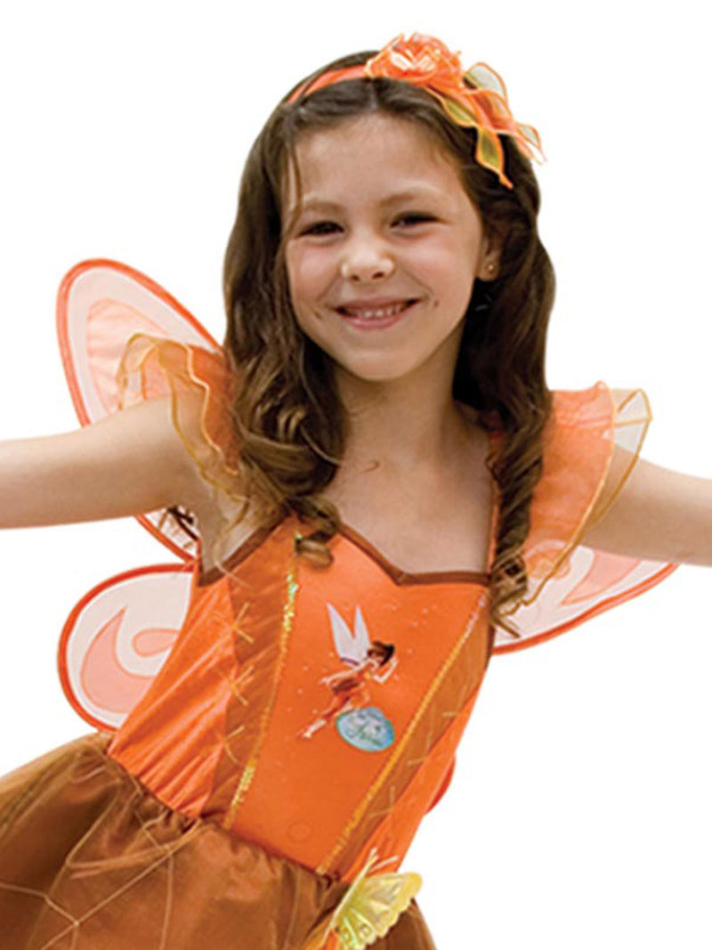 Fawn Crystal Fairy Costume Child Girls Orange -2