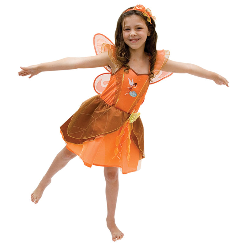 Fawn Crystal Fairy Costume Child Girls Orange -1