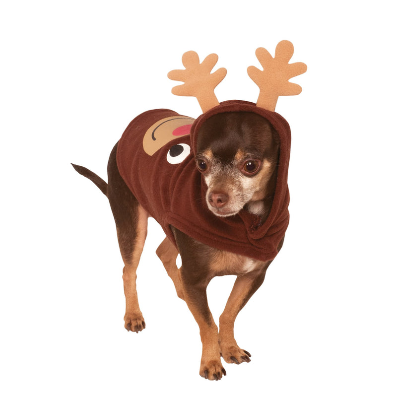 Reindeer Hoodie Pet Costume Dog Or Cat Brown