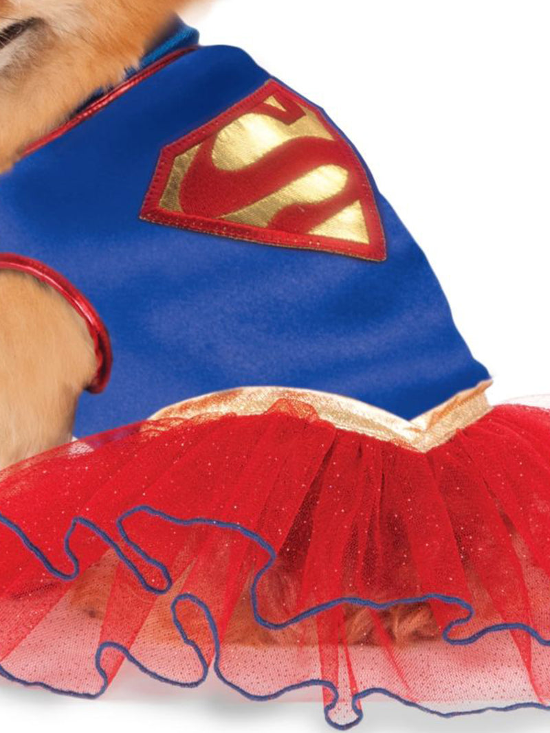 Supergirl Pet Tutu Dress Dog Or Cat Blue