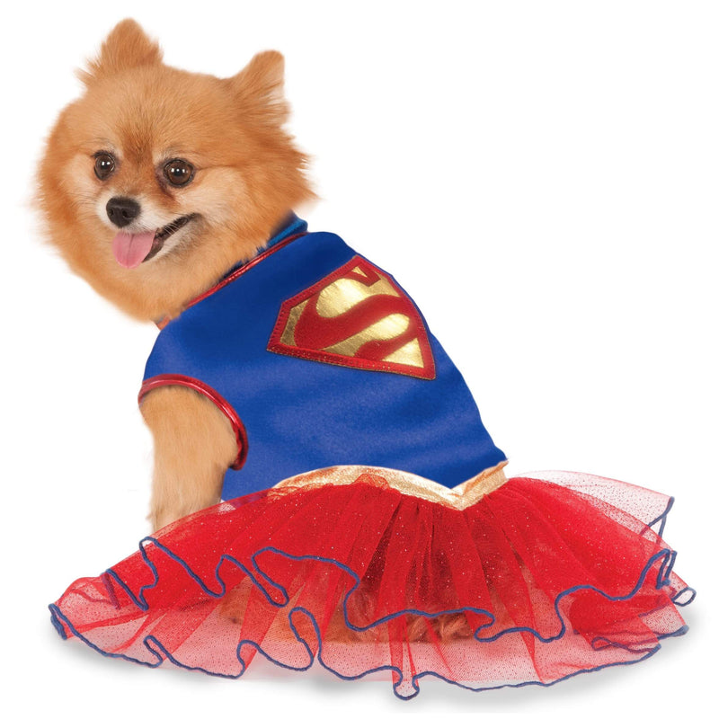 Supergirl Pet Tutu Dress Dog Or Cat Blue