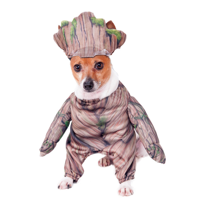 Walking Groot Pet Costume Dog Or Cat Brown