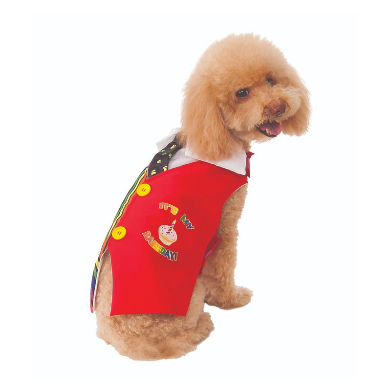 Barkday Vest Pet Costume Dog Or Cat Red