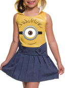 Minion Face Dress Girls Yellow -3