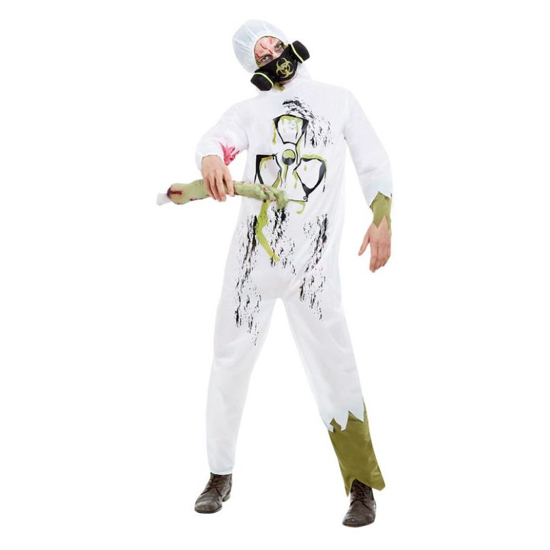 Biohazard Suit Adult White Mens -1