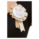 Bride To Be Rosette Rose Gold