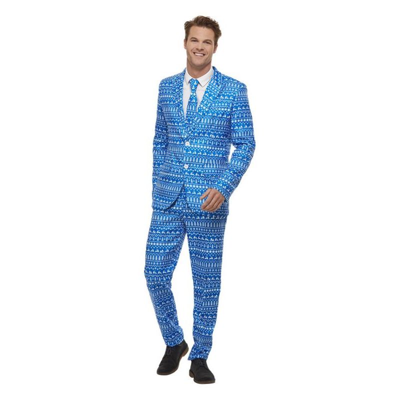 Wrapping Paper Suit Multi Coloured Mens Blue