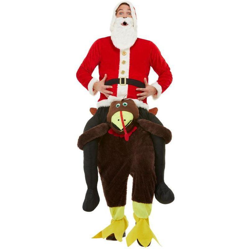 Piggyback Turkey Costume Adult Red Mens