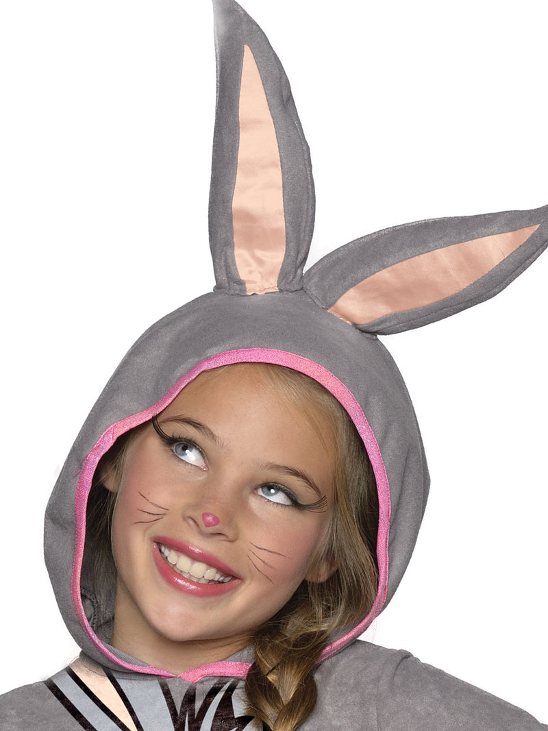 Bugs Bunny Girls Hooded Costume Grey -2