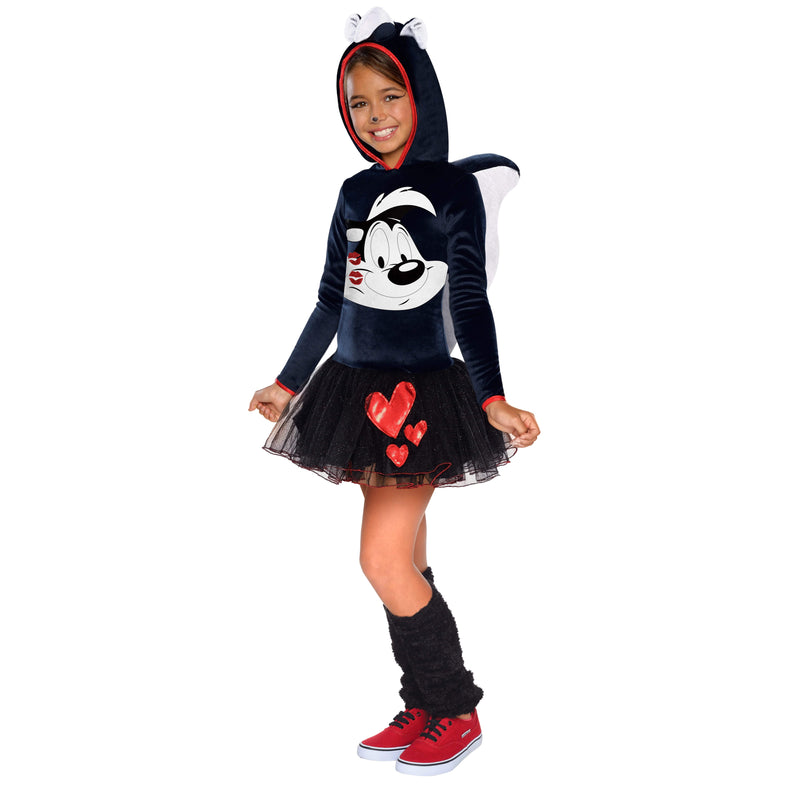 Pepe Le Pew Girls Hooded Costume -7