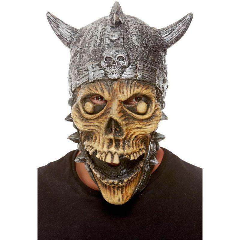 Viking Skeleton Latex Mask Adult Silver Unisex