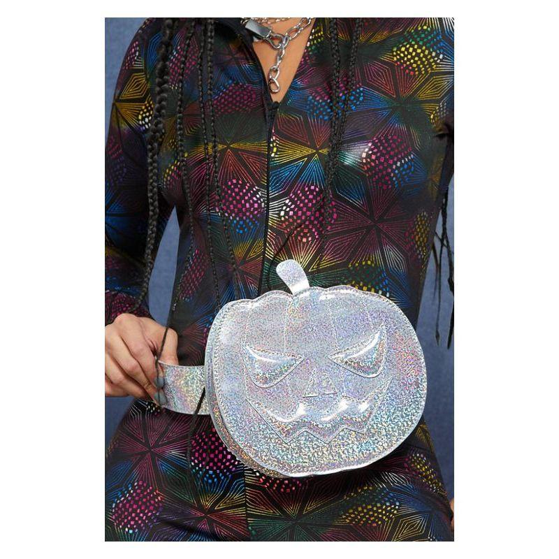 Fever Holographic Pumpkin Bum Bag Silver Womens