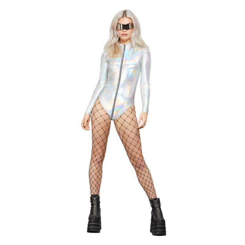 Fever Miss Whiplash Mirror Holographic Bodysuit