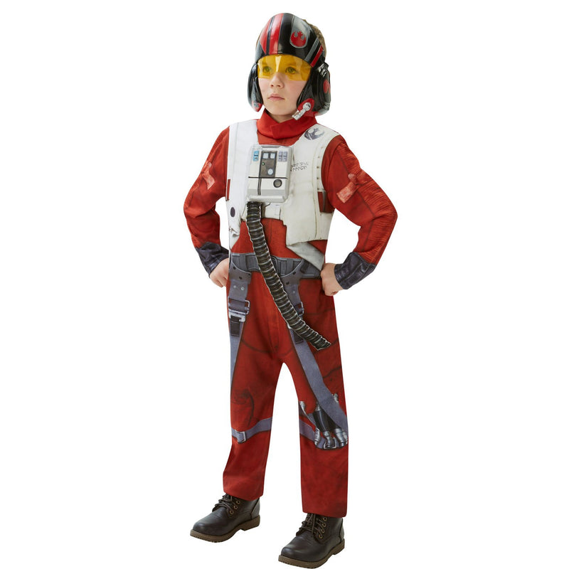 Poe X Wing Fighter Deluxe Costume Child Boys Orange