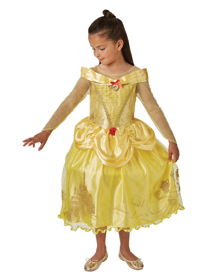 Belle And The Beast Deluxe Ballgown Child Girls Yellow