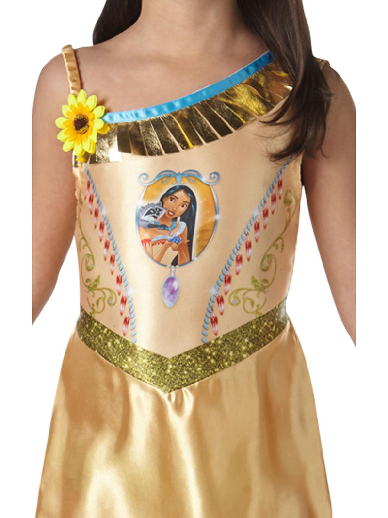 Pocahontas Fairytale Dress Girls Yellow -3