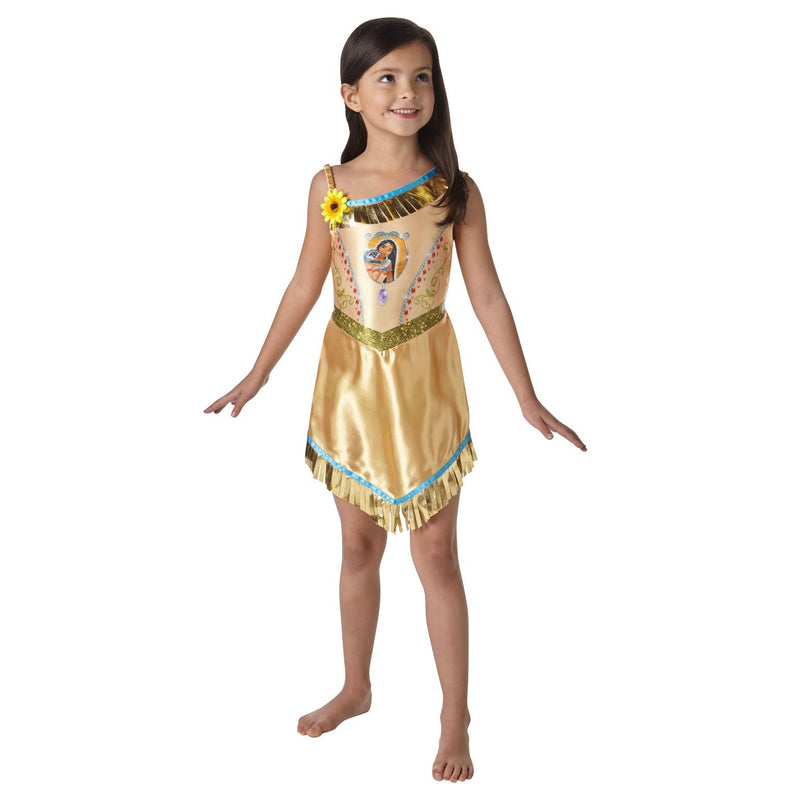 Pocahontas Fairytale Dress Girls Yellow -5