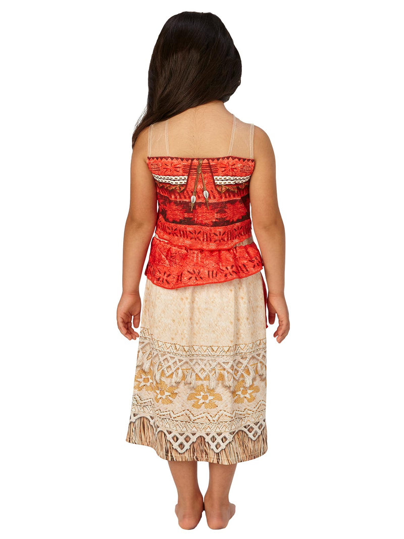 Girls Official Disney Deluxe Moana Hawaiian Polynesian Film Book Day Week Fancy Dress Costume Outfit