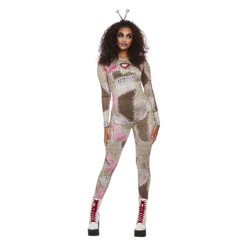 Voodoo Doll Costume Brown Womens Grey