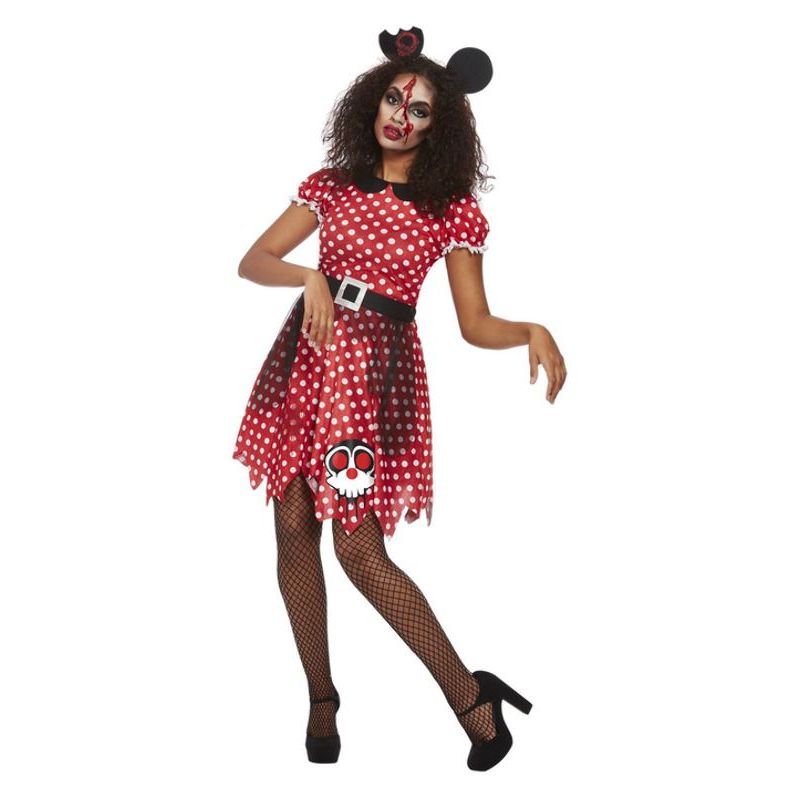 Zombie Apocalypse Mouse Costume Red Womens