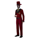 Deluxe Day Of The Dead Sacred Heart Groom Costume Burgundy
