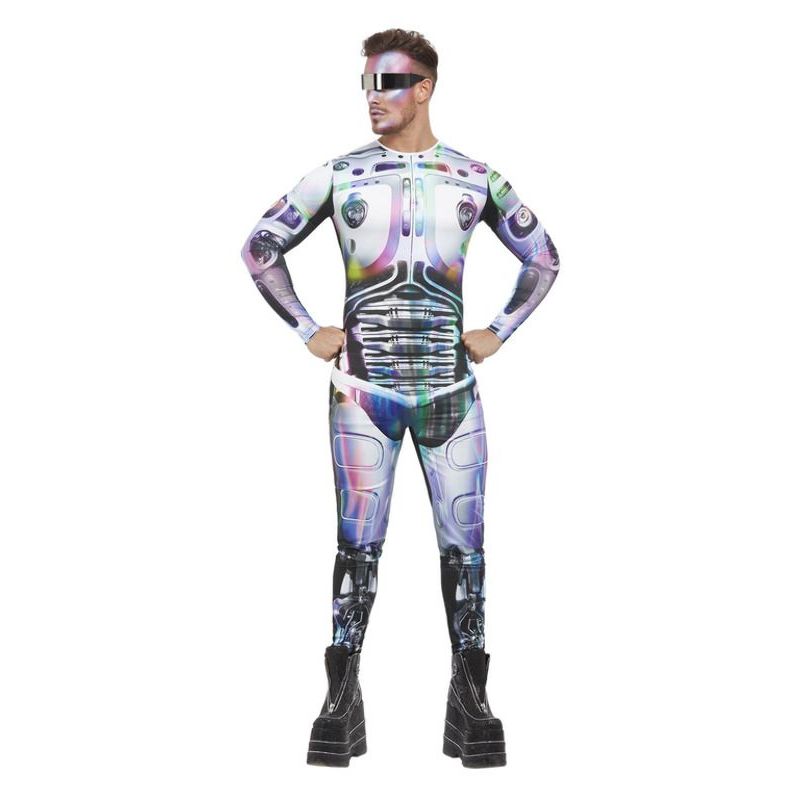 Cyber Space Alien Costume Multi Mens White