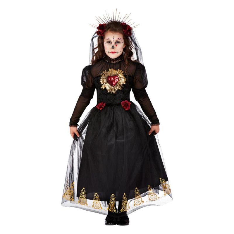 Deluxe Day Of The Dead Sacred Heart Bride Costume Girls