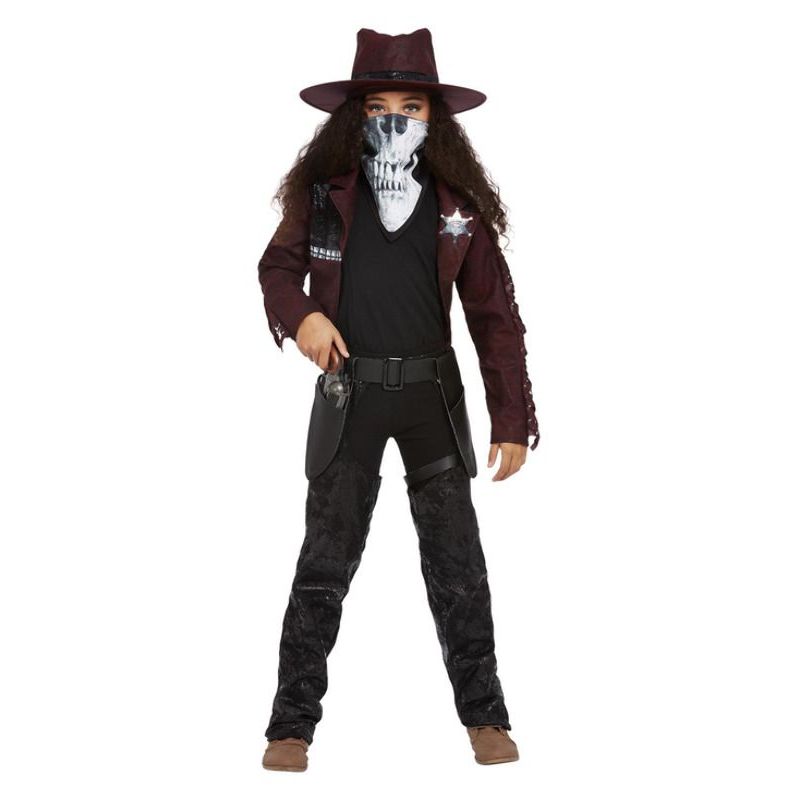 Deluxe Dark Spirit Western Cowgirl Costume Girls White