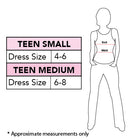 Open Ribs Teen Costume Child Girls White