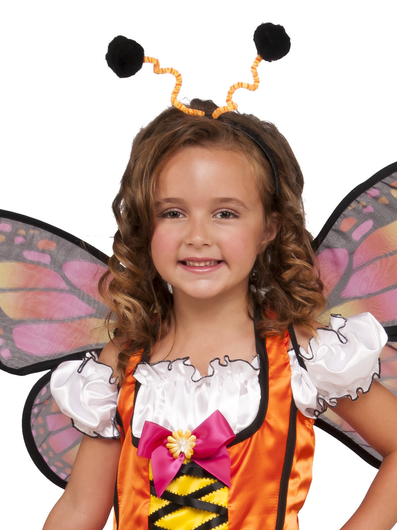Glittery Orange Butterfly Costume Child Girls