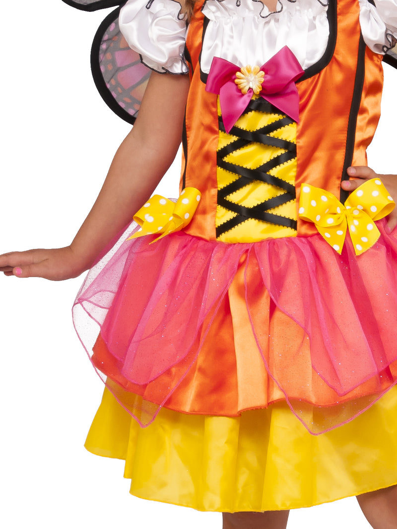 Glittery Orange Butterfly Costume Child Girls