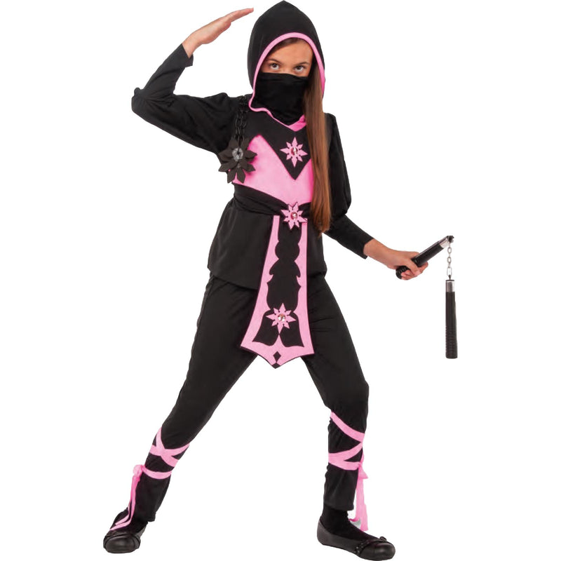 Pink Crystal Ninja Costume Girls