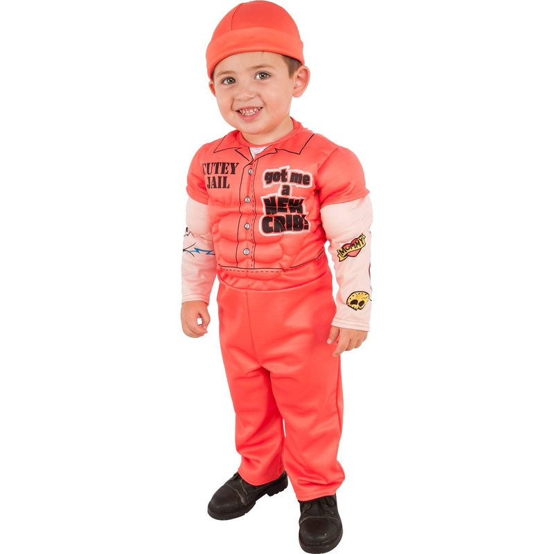 Muscle Man Prisoner Deluxe Costume Child Boys Orange