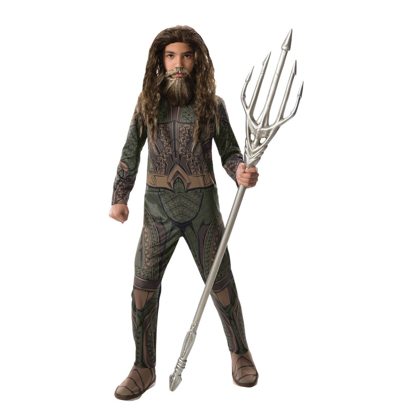 Aquaman Boys Costume Green Jumpsuit