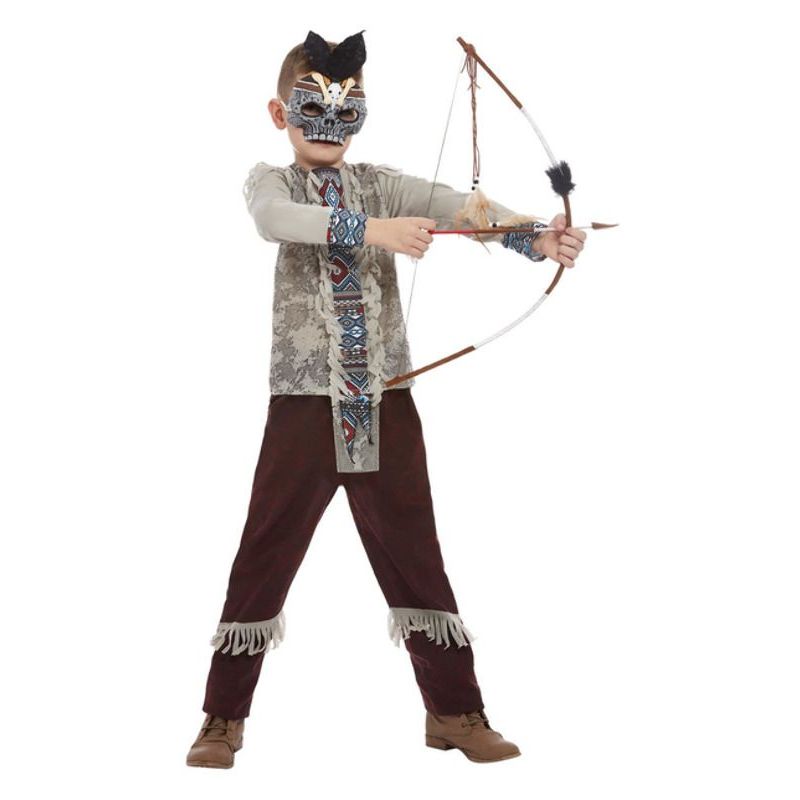 Dark Spirit Warrior Costume Grey Boys