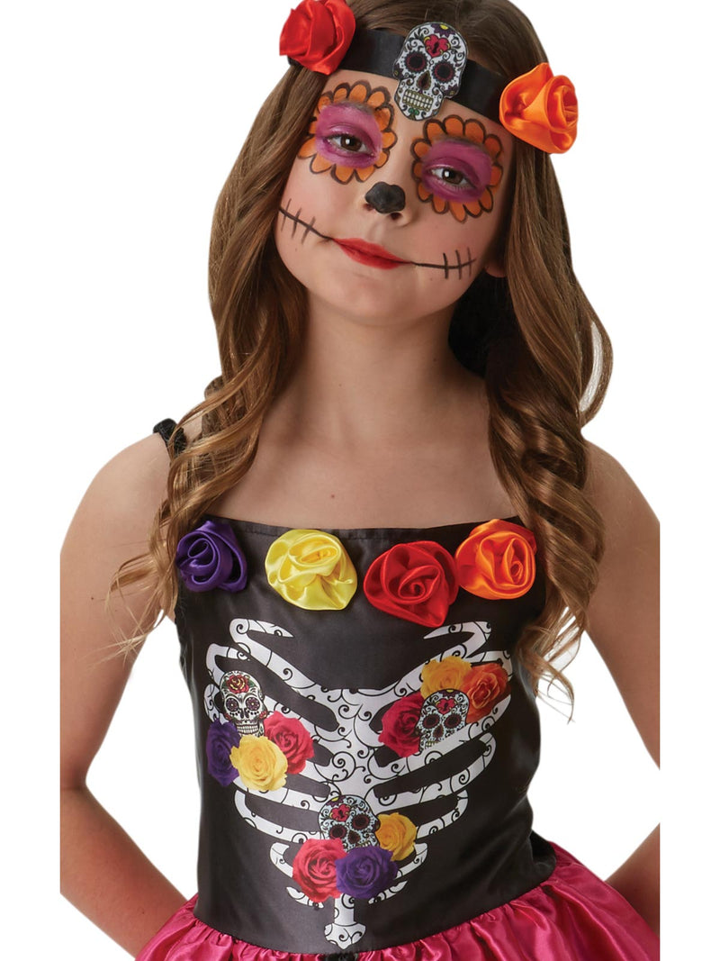 Sugar Skull Day Of The Dead Costume Child Girls -3
