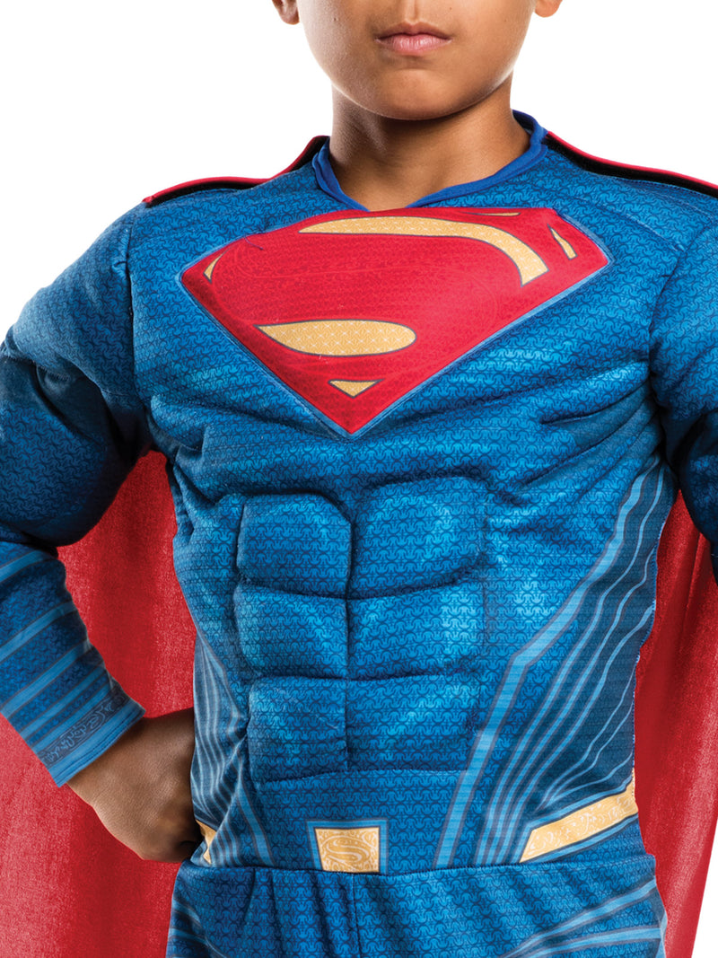 Superman Deluxe Justice League Costume Child Boys Blue