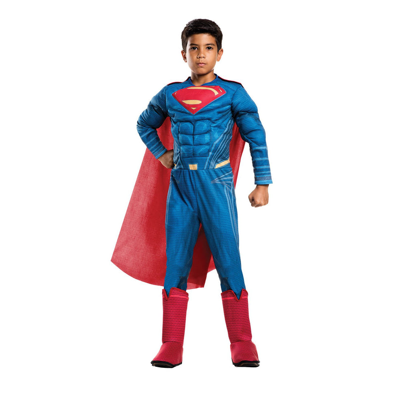 Superman Deluxe Justice League Costume Child Boys Blue