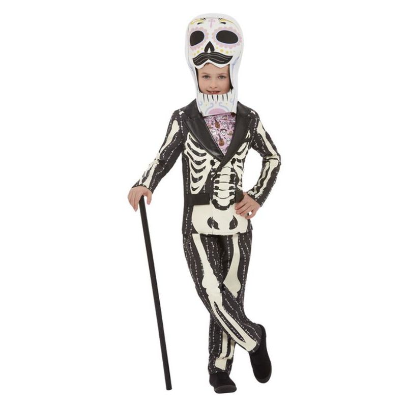 Deluxe Day Of The Dead Senor Costume Pink & Black