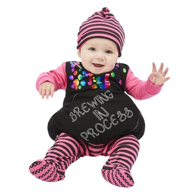 Brewing In Process Witch Babygrow Purple Girls Pink -1
