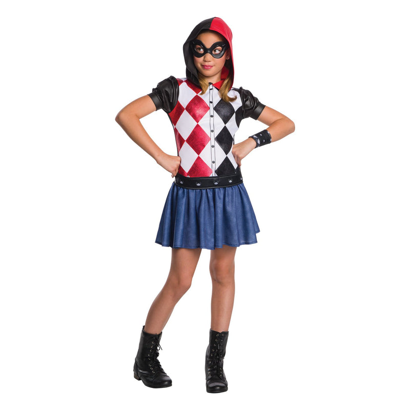 Harley Quinn Dcshg Hoodie Costume Girls White