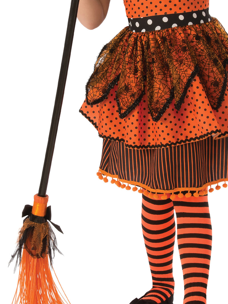 Polka Dot Witch Costume Girls Orange