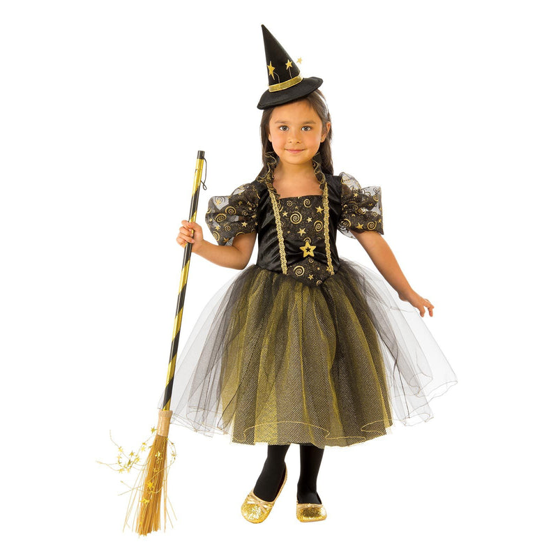 Golden Star Witch Costume Child Girls