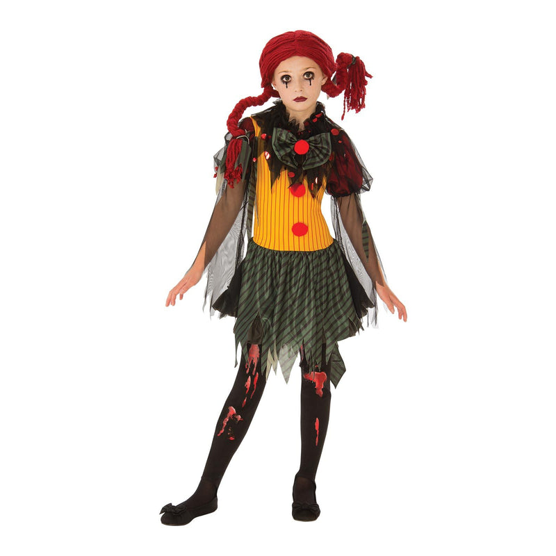 Zombie Girl Clown Costume Child Girls Yellow