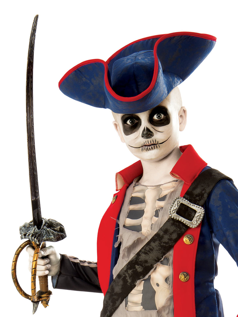 Captain Bones Pirate Costume Child Boys Blue