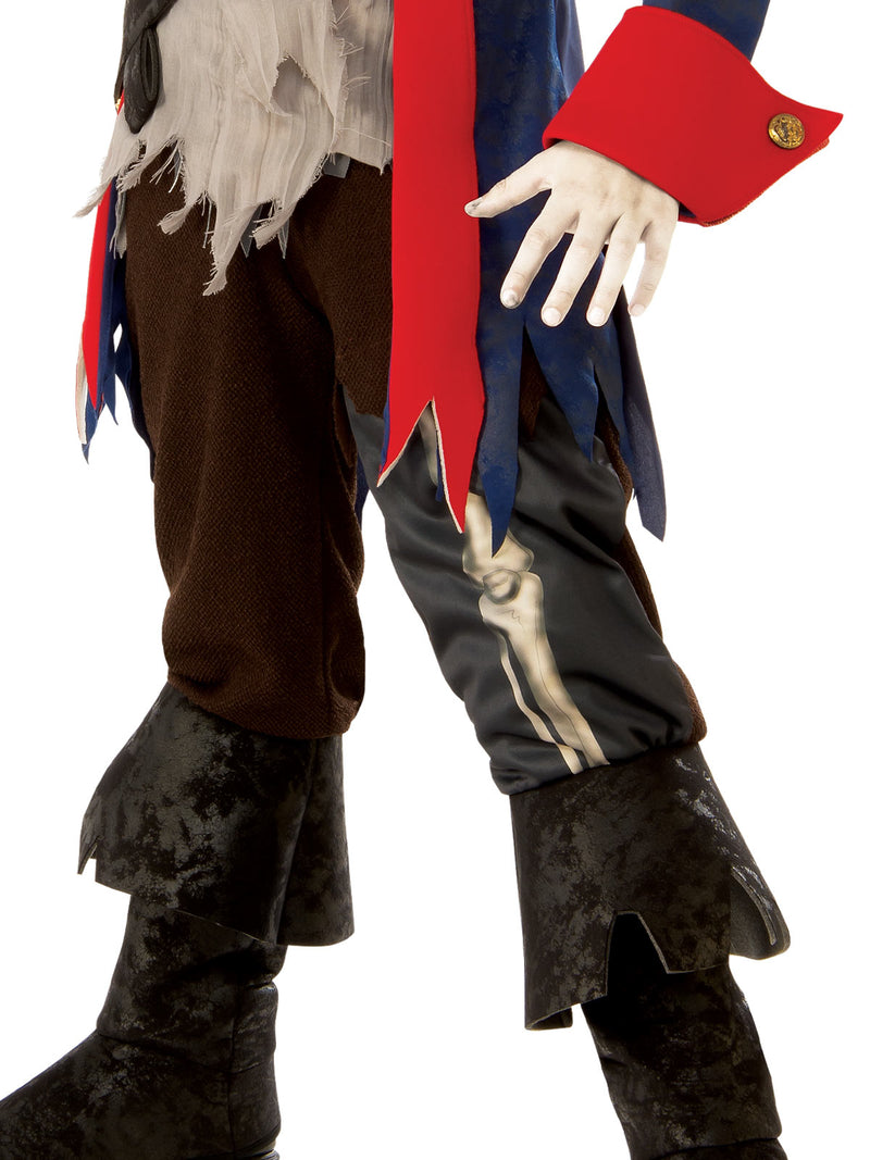 Captain Bones Pirate Costume Child Boys Blue