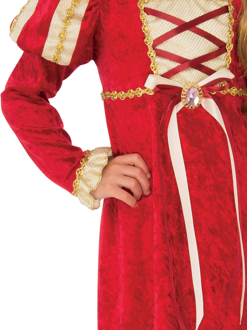 Medieval Princess Costume Child Girls Red