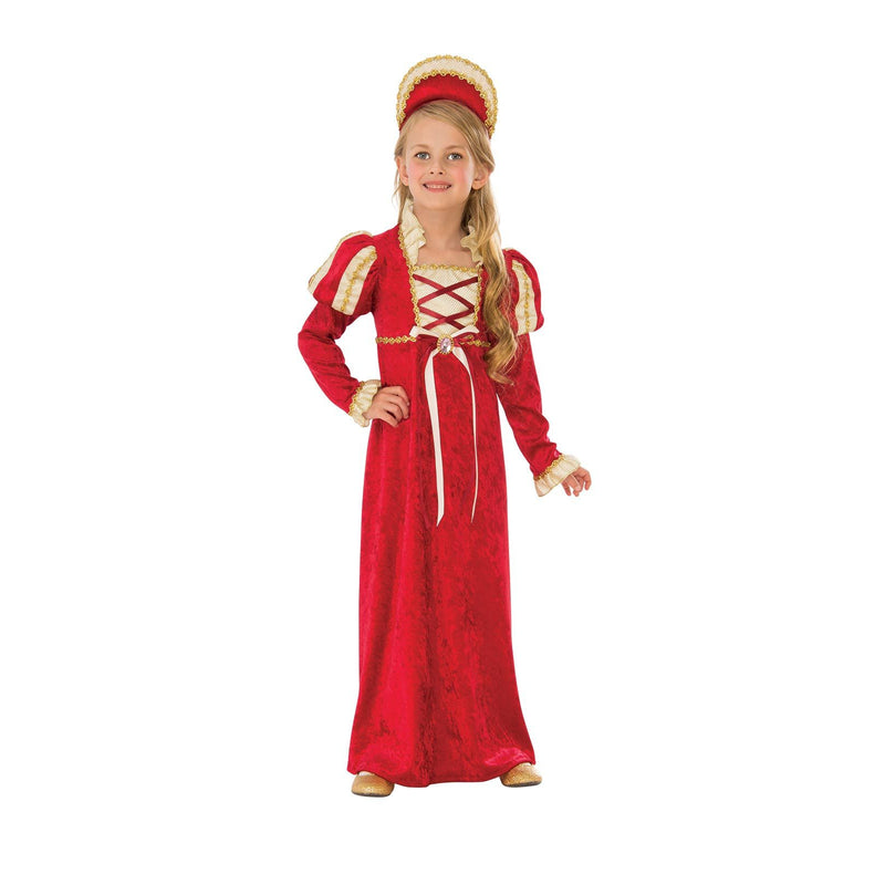 Medieval Princess Costume Child Girls Red