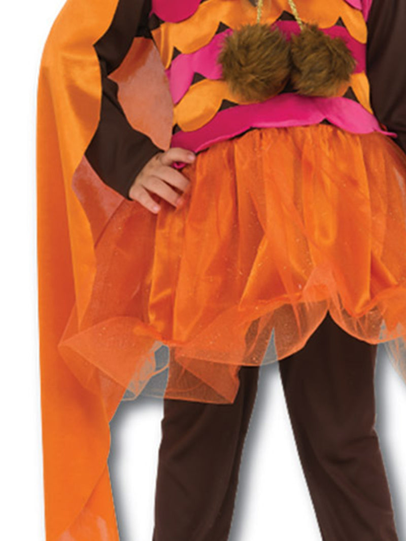 Hoot Owl Costume Girls Orange